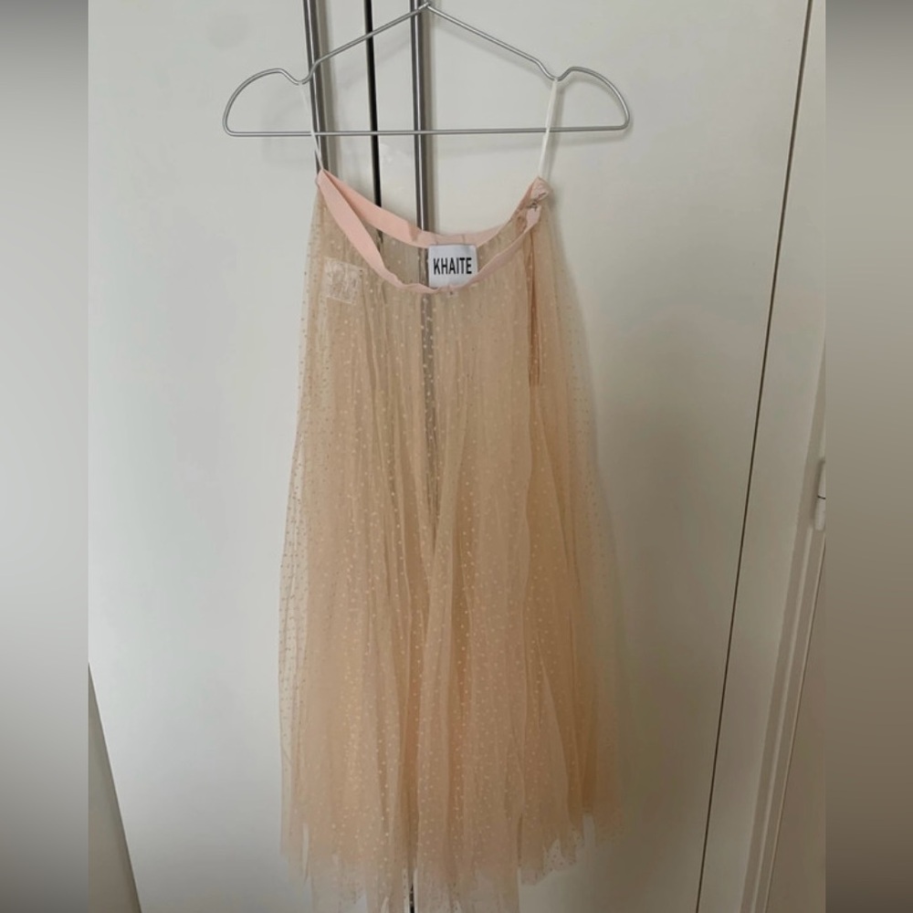 KHAITE polka dot tulle dress